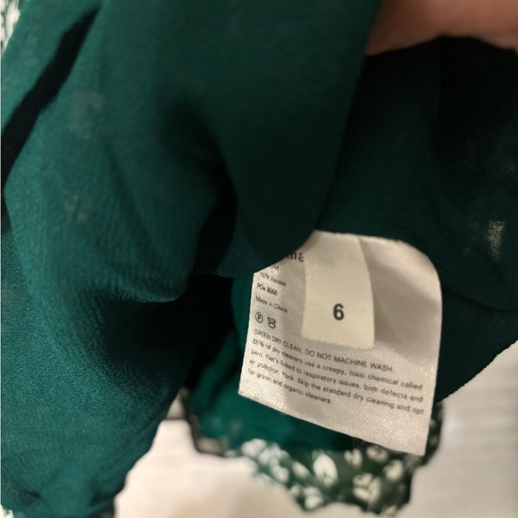 Reformation Christine Ruffle Minidress Green size 6 - Picture 6 of 6